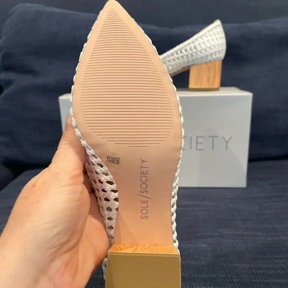 Sole Society White Woven Pump - Picture 5 of 5